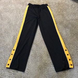 Black and yellow pants